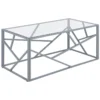 Table Basse Argentée En Verre ORLAND -Meilleur Meubles Magasin table basse 16679099