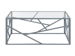 Table Basse Argentée En Verre ORLAND -Meilleur Meubles Magasin table basse 16679105