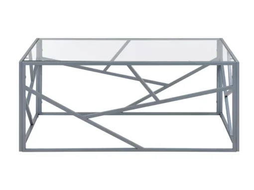 Table Basse Argentée En Verre ORLAND -Meilleur Meubles Magasin table basse 16679105
