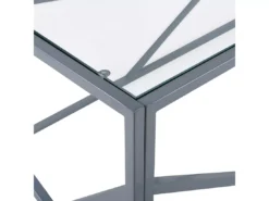 Table Basse Argentée En Verre ORLAND -Meilleur Meubles Magasin table basse 16679107