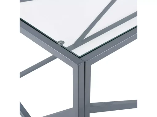 Table Basse Argentée En Verre ORLAND -Meilleur Meubles Magasin table basse 16679107
