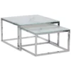 Lot De 2 Tables Basses Imitation Marbre Blanc BREA -Meilleur Meubles Magasin table basse 16679221