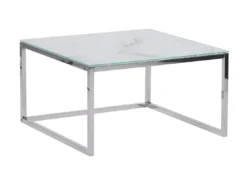 Lot De 2 Tables Basses Imitation Marbre Blanc BREA -Meilleur Meubles Magasin table basse 16679227