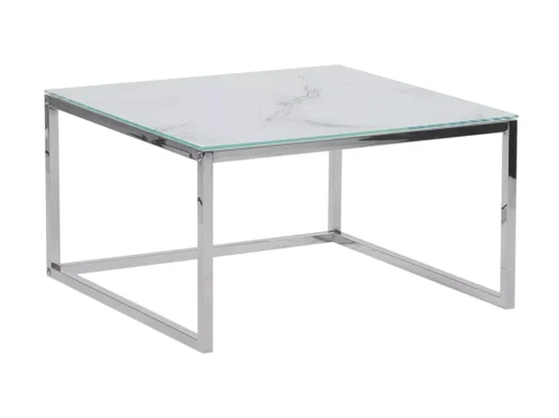 Lot De 2 Tables Basses Imitation Marbre Blanc BREA -Meilleur Meubles Magasin table basse 16679227