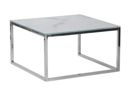 Lot De 2 Tables Basses Imitation Marbre Blanc BREA -Meilleur Meubles Magasin table basse 16679229