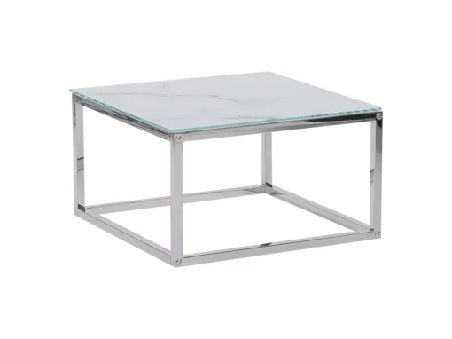 Lot De 2 Tables Basses Imitation Marbre Blanc BREA -Meilleur Meubles Magasin table basse 16679231