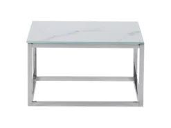 Lot De 2 Tables Basses Imitation Marbre Blanc BREA -Meilleur Meubles Magasin table basse 16679233