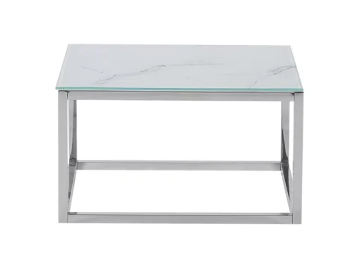 Lot De 2 Tables Basses Imitation Marbre Blanc BREA -Meilleur Meubles Magasin table basse 16679233