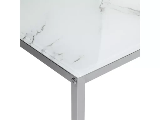 Lot De 2 Tables Basses Imitation Marbre Blanc BREA -Meilleur Meubles Magasin table basse 16679235