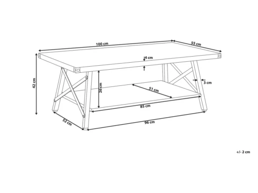 Table Basse Bois Foncé CARLIN -Meilleur Meubles Magasin table basse 16680017