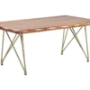 Table Basse En Bois Clair Avec Pieds Dorés RALEY -Meilleur Meubles Magasin table basse 16703329