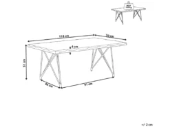Table Basse En Bois Clair Avec Pieds Dorés RALEY -Meilleur Meubles Magasin table basse 16703333