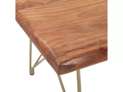 Table Basse En Bois Clair Avec Pieds Dorés RALEY -Meilleur Meubles Magasin table basse 16703339