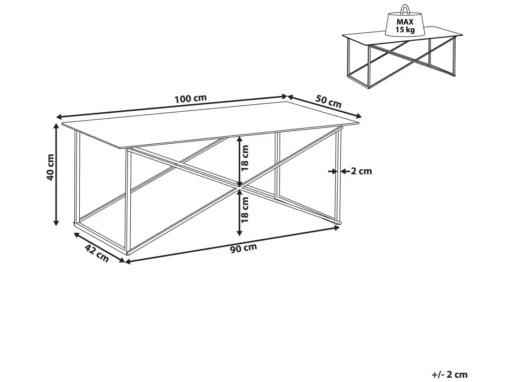 Table Basse Effet Marbre Blanc Structure Dorée EMPORIA -Meilleur Meubles Magasin table basse 16703359