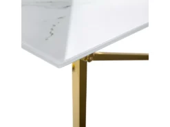 Table Basse Effet Marbre Blanc Structure Dorée EMPORIA -Meilleur Meubles Magasin table basse 16703363