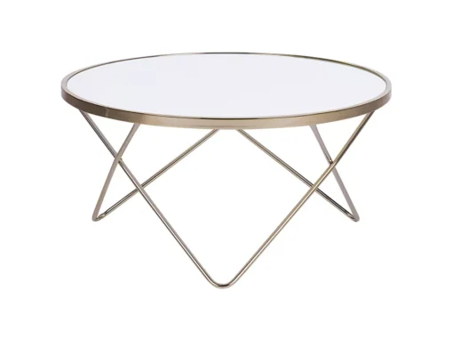 Table Basse Blanche Et Dorée MERIDIAN II -Meilleur Meubles Magasin table basse 16703381