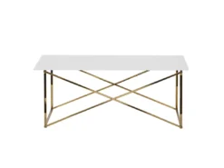 Table Basse Blanche Structure Dorée EMPORIA -Meilleur Meubles Magasin table basse 16703483