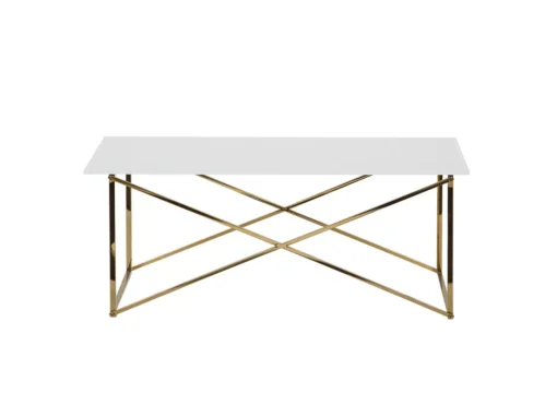 Table Basse Blanche Structure Dorée EMPORIA -Meilleur Meubles Magasin table basse 16703483