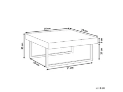 Table Basse Avec Effet Béton Et Pieds Noirs DELUZ -Meilleur Meubles Magasin table basse 16703493