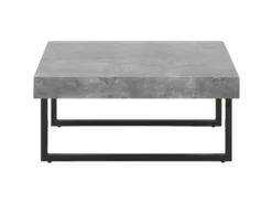 Table Basse Avec Effet Béton Et Pieds Noirs DELUZ -Meilleur Meubles Magasin table basse 16703495