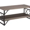 Table Basse Bois Foncé Et Taupe - BOLTON -Meilleur Meubles Magasin table basse 16703549