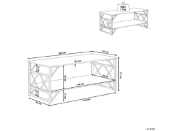 Table Basse Bois Foncé Et Taupe - BOLTON -Meilleur Meubles Magasin table basse 16703553