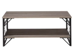 Table Basse Bois Foncé Et Taupe - BOLTON -Meilleur Meubles Magasin table basse 16703555