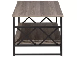 Table Basse Bois Foncé Et Taupe - BOLTON -Meilleur Meubles Magasin table basse 16703561