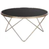 Table Basse Ronde Noire Et Dorée MERIDIAN II -Meilleur Meubles Magasin table basse 16703635