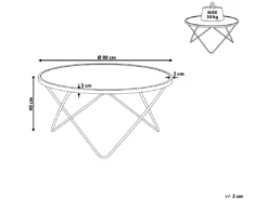Table Basse Ronde Noire Et Dorée MERIDIAN II -Meilleur Meubles Magasin table basse 16703639
