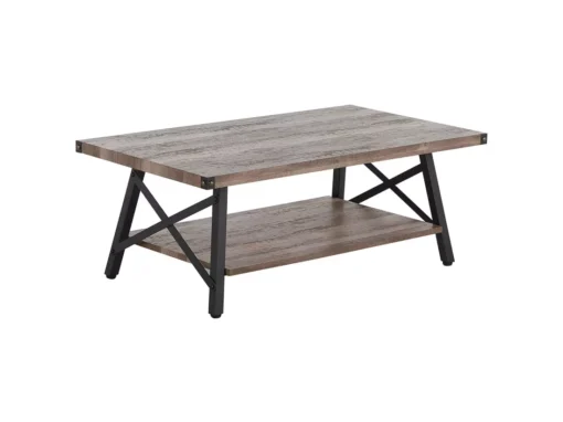 Table Basse Bois Foncé 100 X 55 Cm CARLIN -Meilleur Meubles Magasin table basse 16703645