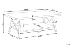 Table Basse Bois Foncé 100 X 55 Cm CARLIN -Meilleur Meubles Magasin table basse 16703649