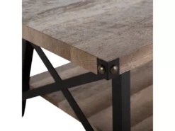 Table Basse Bois Foncé 100 X 55 Cm CARLIN -Meilleur Meubles Magasin table basse 16703655