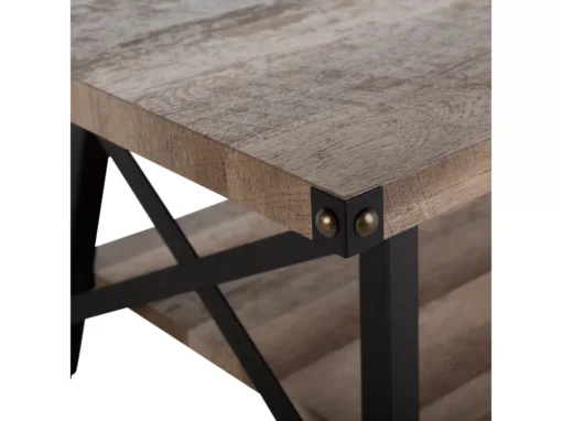 Table Basse Bois Foncé 100 X 55 Cm CARLIN -Meilleur Meubles Magasin table basse 16703655
