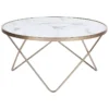 Table Basse Effet Marbre Blanc Et Pieds Dorés MERIDIAN II -Meilleur Meubles Magasin table basse 16703687