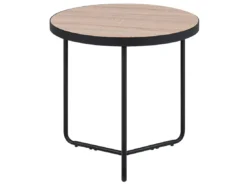 Lot De 3 Tables Basses Noires Avec Plateau Bois Clair MELODY -Meilleur Meubles Magasin table basse 16704199