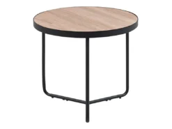 Lot De 3 Tables Basses Noires Avec Plateau Bois Clair MELODY -Meilleur Meubles Magasin table basse 16704201