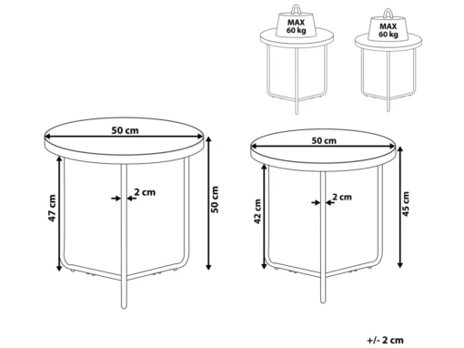 Lot 2 Tables Appoints MELODY SMALL & MEDIUM -Meilleur Meubles Magasin table basse 16704265