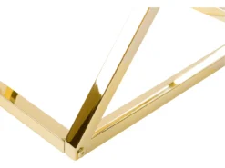 Table Appoint Doré Avec Plateau En Verre BEVERLY -Meilleur Meubles Magasin table basse 17119941