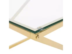 Table Appoint Dorée Avec Plateau En Verre BEVERLY -Meilleur Meubles Magasin table basse 17120269