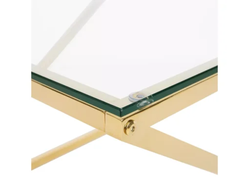 Table Appoint Dorée Avec Plateau En Verre BEVERLY -Meilleur Meubles Magasin table basse 17120269