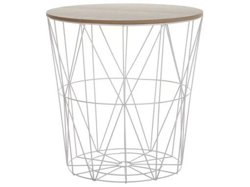 Table D'appoint Blanc Marron LANARK -Meilleur Meubles Magasin table basse 17120559