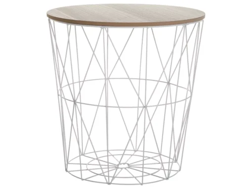 Table D'appoint Blanc Marron LANARK -Meilleur Meubles Magasin table basse 17120569