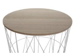 Table D'appoint Blanc Marron LANARK -Meilleur Meubles Magasin table basse 17120573