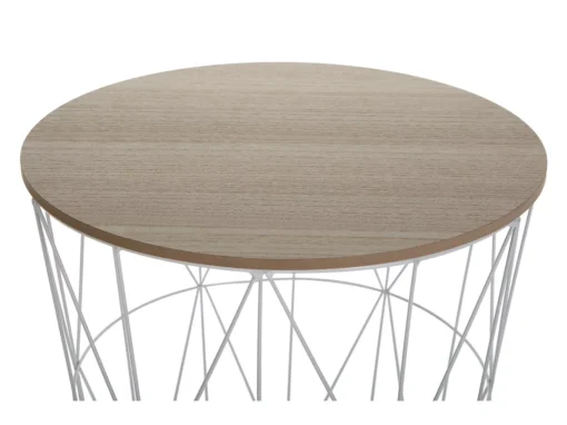 Table D'appoint Blanc Marron LANARK -Meilleur Meubles Magasin table basse 17120573