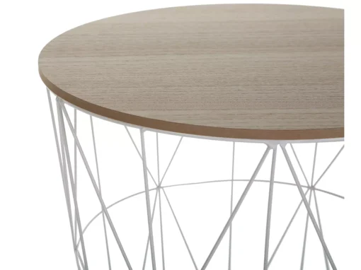 Table D'appoint Blanc Marron LANARK -Meilleur Meubles Magasin table basse 17120575