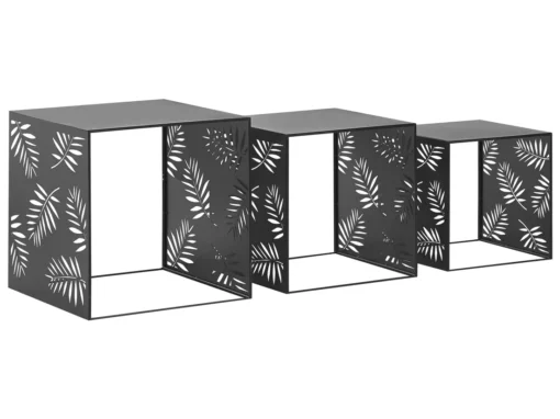 Lot De 3 Tables Noires WALDO -Meilleur Meubles Magasin table basse 17120651