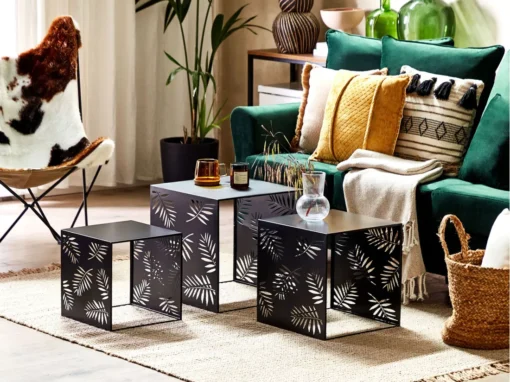 Lot De 3 Tables Noires WALDO -Meilleur Meubles Magasin table basse 17120653
