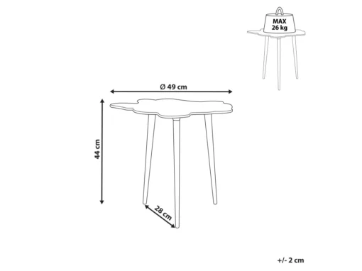 Table D'appoint Dorée MIMILI -Meilleur Meubles Magasin table basse 17120767