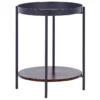Table D'appoint Avec Plateau Noir/bois Sombre BORDEN -Meilleur Meubles Magasin table basse 17120855
